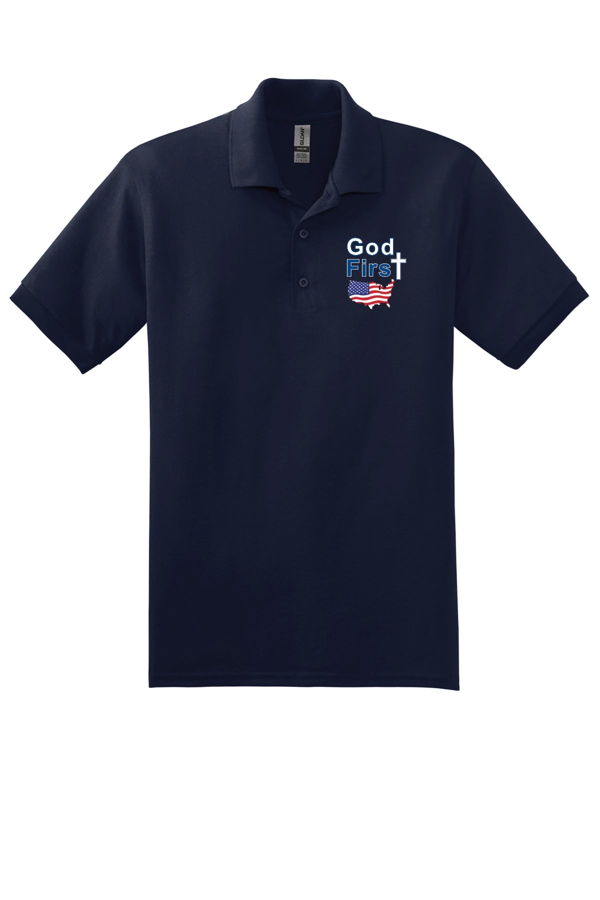 (3) Put God First America Polo