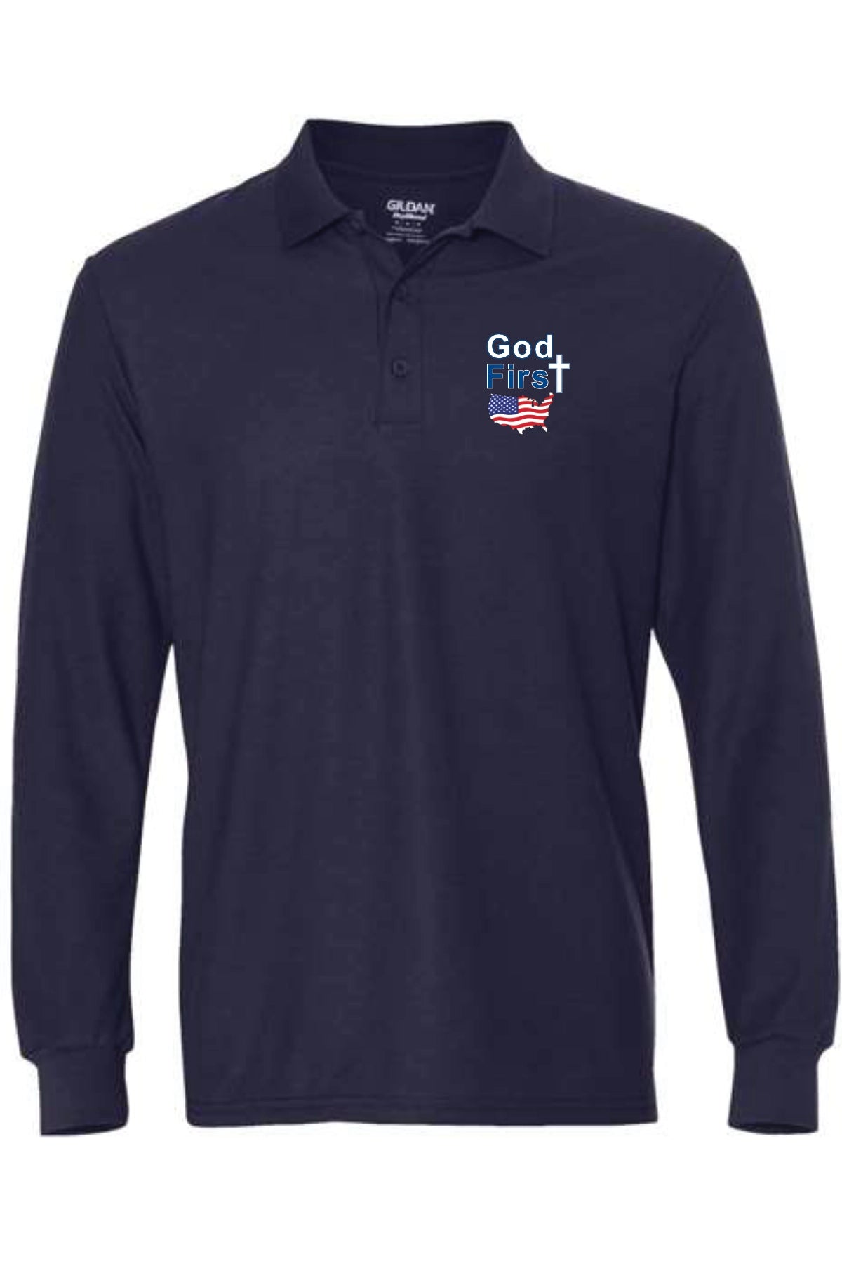 (3) Put God First America Polo